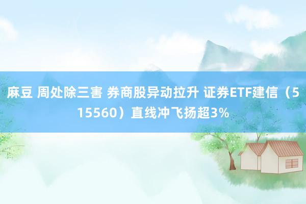 麻豆 周处除三害 券商股异动拉升 证券ETF建信（515560）直线冲飞扬超3%